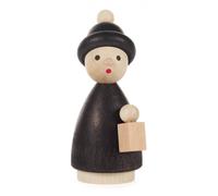 Kurrendekind Noir Avec Lanterne H=90mm Neuf Figurine en Bois de Noël Miniature