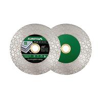 KURSTOL Disque Diamant Carrelage - 2pcs 115mm Fraise Carrelage Disques à Tronçonner Diamantés Pour Couper et Meuler les Carreaux de Céramique, la Porcelaine, le Granit, le Marbre