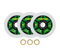 KURSTOL Disque Diamant pour Verre - 115mm X 3 Disques à Tronçonner Diamantés pour Verre, Jade, Cristal, Bouteille de vin, Carreau de céramique, avec 22.23-15.875mm Alésage