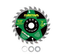 KURSTOL Lame Scie Circulaire Bois 140 x 20mm - 24 dents Disques Carbure pour Bois, Plastique, Contreplaqué, Panneaux de Particules, Panneaux Multic