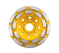 KURSTOL Meule à meulage diamant - 4.5"/115mm à double rangée pour couper, meuler, lisser, façonner le béton, le marbre, le granit, la maçonnerie, la brique 7/8"-5/8"