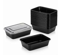 KURTT Lot de 100 contenants Mealprep, contenants pour repas, bols à micro-ondes avec couvercles, contenants de conservation des aliments, réutilisables, passent au micro-ondes et au lave-vaisselle