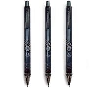 Kuru Toga Lot de 3 crayons mécaniques auto-affûtants 0,5 mm Corps fumé