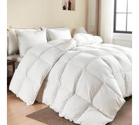 KUSNUG Couette en Duvet d'oie 220 x 240 cm | 90% Duvet D Oie et 10% Plume | Coton Égyptien Ultra Silencieux | 2 Personnes | 4 Saisons très Chaude | Luxe Naturelle Tempérée