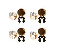 Kustimantu Cache-boutons pour blouses femme | 4 Pièces de Perles et Strass pour Décoration de Robe | Couvre-bouton de Robe,Pour dames, épouses, couturières, artistes, mariages, fêtes, manteaux, jupes,