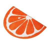 Kustimantu Tapis de Bain, Tapis de Salle de Bain Orange Fruits - Absorbant et antidérapant - Lavable - Doux Tapis de Sol pour Douche et Cuisine