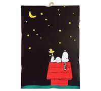 KUSTOM ART CUCUBA Tableau style vintage série bandes dessinées personnages dessins animés Snoopy impression sur bois 18 x 25 cm.