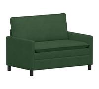 KUTYWEXFM Canapé 2 places en tissu côtelé avec cadre en métal Vert jungle | Canapé rembourré compact 2 places avec tissu côtelé doux et coussin double couche pour salon, bureau ou chambre d'amis.
