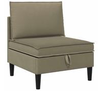 KUTYWEXFM Canapé central avec espace de rangement, en velours, rembourré | Fauteuil simple compact avec compartiment de rangement intégré et housse en velours doux pour le salon et la chambre à