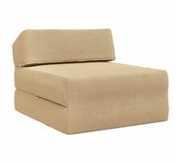 KUTYWEXFM Canapé-lit pliable 2 en 1 Vert Gris 60 x 70 x 41 cm | Fauteuil polyvalent qui se transforme rapidement en matelas d'invité pour chambre à coucher et salon.