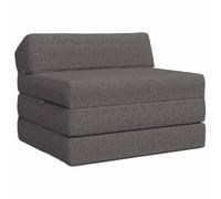 KUTYWEXFM Canapé-lit pliant, gris clair, 200 x 70 x 10 cm, matelas pliable | Matelas de sol polyvalent 2 en 1 et chaise longue avec rembourrage en mousse pour chambre à coucher, salon et invités.