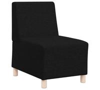 KUTYWEXFM Canapé modulaire sans accoudoirs 55 cm Fauteuil rembourré Noir | Module simple flexible pour salon et chambre à coucher avec revêtement en tissu doux et construction en contreplaqué solide.