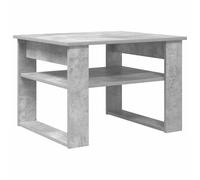 KUTYWEXFM Table basse béton gris 64 x 54 x 44 cm en bois | Table de salon compacte avec compartiment de rangement supplémentaire pour télécommande et magazines, aspect béton moderne.