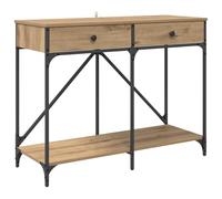KUTYWEXFM Table console en chêne Artisan 100 x 39 x 78,5 cm | Buffet étroit avec tiroir et étagère pour couloir, salon ou chambre à coucher. Charge maximale : 60 kg.