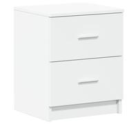 KUTYWEXFM Table de chevet blanche avec 2 tiroirs 40 x 36 x 50 cm | Table de chevet compacte au design moderne pour la chambre à coucher, offre un espace de rangement pratique à une hauteur de