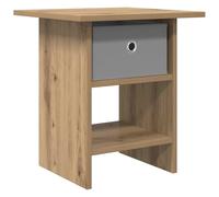 KUTYWEXFM Table de chevet en chêne Artisan 41 x 40 x 45 cm avec tiroir | Table d'appoint compacte pour chambre à coucher : dotée d'un tiroir et d'une étagère en bois effet chêne artisanal.