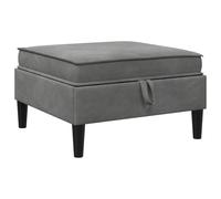 KUTYWEXFM Tabouret rembourré avec espace de rangement 70 x 70 cm en velours | Pouf cube pratique pour chambre à coucher et salon, offre un espace discret pour les couvertures et les magazines.