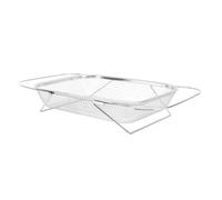 Kuuleyn au-Dessus du colonisseur de l'évier, Panier de passoire Extensible en Acier Inoxydable avec Maille et poignées Fins, Rectangle collanture de lavabo de Cuisine en Or pour la (Argent)