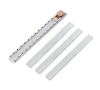Kuuleyn Ensemble de pierre ollaire, 4 crayons en ardoise + 1 porte-crayon en ardoise outil de marquage industriel mécanique outil de marquage Crayon Ardoise Effacable