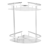 Kuuleyn Étagère de Douche, 1 pièce, Support de Rangement d'angle à 2 Couches, en Aluminium antirouille, Gain de Place, Robuste, Mural, Stable, pour Salle de Bain, Cuisine,