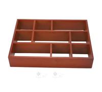 Kuuleyn Étagère Murale de Bureau en Bois, 9 Compartiments, étagère Murale multifonctionnelle en Bois Vintage, Multi-Fentes, Murale ou autoportante, vitrine de décoration de Ferme