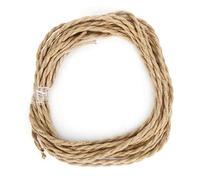 Kuuleyn Fil électrique à deux conducteurs (2 brins, conducteur de 0,75 mm²), fil et câble vintage en corde de chanvre à double brin, accessoire de suspension DIY (2 mètres).