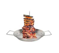 Kuuleyn Grill à brochettes vertical en acier inoxydable amovible multifonction pour réunion de famille, pour four Shawarma Kebabs, plats de barbecue (Stainless steel)