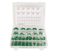 Kuuleyn Kit d'assortiment de joints toriques universels verts de 375 pièces, ensemble de joints en caoutchouc étanches pour compresseur de climatisation automobile, réparation de