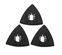 Kuuleyn Lot de 3 tampons de papier de verre pour outil vibrant multifonction, remplacement de l'ensemble triangulaire, plaque de base de ponceuse triangulaire, accessoires de
