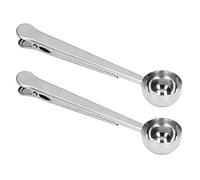 Kuuleyn Pince à Cuillère à Café, Cuillère à Mesurer en Acier Inoxydable, 2 Pièces Pince à Cuillère à Café Aspect Mat Fabrication Fine Classique Moderne Matériau De Qualité Alimentaire Cuillère à Café