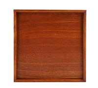 Kuuleyn Plateau de Service carré en Bois Massif, Plateau de Service en Bois Premium Tea Tray Coffee Sushi Snacks pour café Restaurant(30 * 30cm)