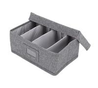 Kuuleyn Porte-cartes d'indexation avec 4 séparateurs PP Boîte de rangement pour organisateur de cartes d'indexation avec couvercle pour cartes flash, cartes de visite, cartes de