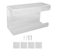 Kuuleyn Porte-s Boîte à mouchoirs Étagère Support de boîte à s Distributeur Porte-mouchoirs mural Transparent avec vis d'expansion adhésive pour la cuisine à domicile