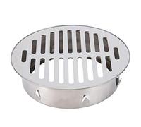 Kuuleyn Siphon de Sol Rond, 1 Couvercle de vidange PC Drain de Sol Anti-Blocage pour Balcon en Acier Inoxydable pour Utilisation dans la Cour Extérieure (160 Flat Mouth)