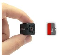 KUUS C1 Plus Petite Mini Caméra Espion d'europe 2,3cm Caméra Cachée sans WiFi Full HD 1080P, Micro Espion Discrète, Camera Surveillance sans Internet, SD 32 Go Class 10 U3 ISO 10000+ Vendus Pack