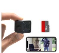 KUUS.® C2 Caméra de Surveillance Mini 3,2 cm | Caméra Intérieure avec Vision Nocturne et Détecteur de Mouvement | Caméra Micro Full HD 1080P avec Wi-Fi et Enregistrement, Carte SD 32 Go pour Intérieur