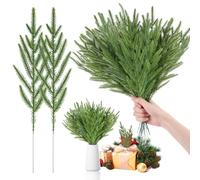 Kuvarix 30 Pièces Branche de Sapin Artificiel, Décoration de Branches de Pin en Plastique 37 cm, Fausse Tige de Sapin pour Bricolage, Arbre de Noël, Guirlande de Noël, Vase, Décoration de Jardin