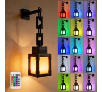 KUWUNG Veilleuse Lanterne Pixélisée, 3D Lanterne Pixelée Veilleuse, Deco Gaming avec 16 Couleurs & Télécommande Rechargeable par USB pour Chambre à Coucher, Décoration de Chambre D'enfants