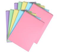 kuyeyzu Top Spiral Notebook A4 Size 30 Sheets 5 Pastel Colors for Work | Ensemble de 5 couleurs vibrantes, design à spirale sur le dessus, carnet compact de 30 feuilles, papier d'écriture lisse