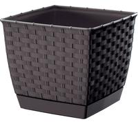 Květináč hranatý RATOLLA SQUARE 22 cm - barva: umbra