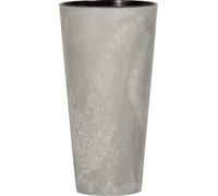 Květináč TUBUS SLIM BETON EFFECT s vkladem 40 cm - barva: šedá