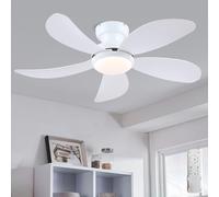 Kviflon Moderne Ventilateur de Plafond 107 cm avec Lumière LED et Télécommande - Moteur DC Ultra-Silencieux et Réversible, 3 Couleurs de Lumière Dimmables, 6 Vitesses, (Chambre et Cuisine)
