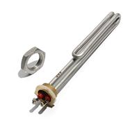 KVKITKLW Tube de rehausseur d'élément Chauffant électrique en Acier Inoxydable, for chaudière à Eau, 1 "/DN25/32mm, AC110V/20V/380V, 1/2/3/4/6KW(Silver,110V_1KW180L DN25 201SS)