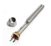 KVKITKLW Tube de rehausseur d'élément Chauffant électrique en Acier Inoxydable, for chaudière à Eau, 1 "/DN25/32mm, AC110V/20V/380V, 1/2/3/4/6KW(White,380V_3KW230L DN25 201SS)