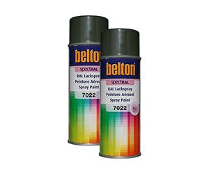 Kwasny 324 143 Belton Spectral Lot de 2 peintures en spray de 400 ml Couleur : RAL 7022 (gris brun brillant)