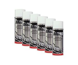 KWASNY_bundle 6 x Kwasny 288 004 Auto-K Racing Laque en spray Blanc brillant 400 ml