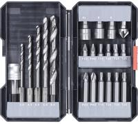 kwb 108805 22 pièces Assortiment de forets et dembouts métal 3 mm, 4 mm, 5 mm, 6 mm, 8 mm