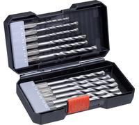 kwb 108840 acier à métaux Jeu de forets spiralés pour pierre 12 pièces 4 mm, 5 mm, 6 mm, 8 mm, 10 mm, 3 mm, 9 mm tige cylindrique