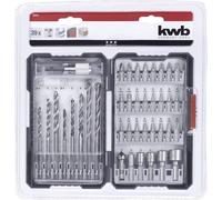 kwb 108955 39 pièces Assortiment de forets et dembouts métal, Pierre, Béton, bois, Brique