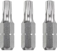 kwb 3 x bits 25 mm Tamper Torx 10 Industrial Steel 121610 (TQ acier 60, ISO 1173, le lecteur C) 6,3